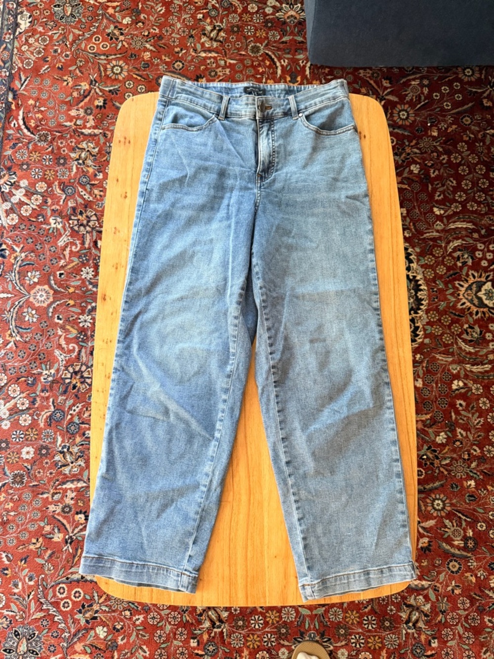 Universal Standard Light Blue Straight Leg Jeans - Elastic Waist